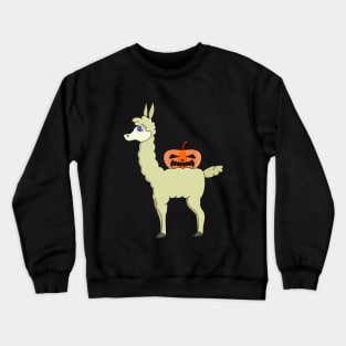 Llamaween Llama Halloween Crewneck Sweatshirt